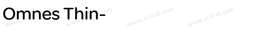 Omnes Thin字体转换